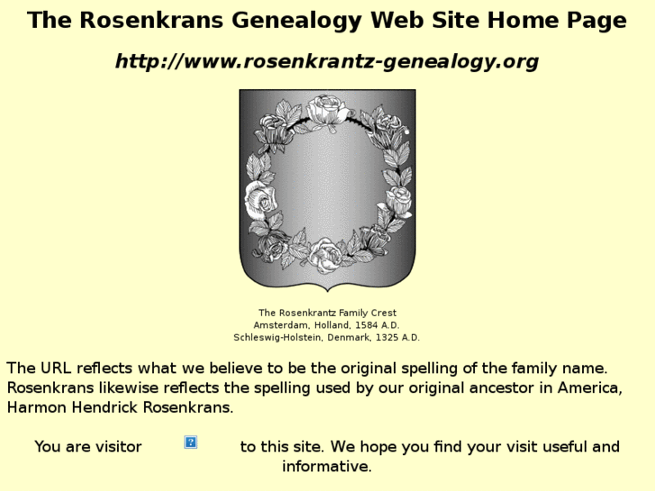 www.rosenkrantz-genealogy.org