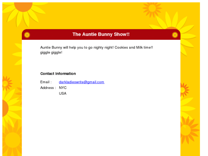 www.auntiebunnyshow.com