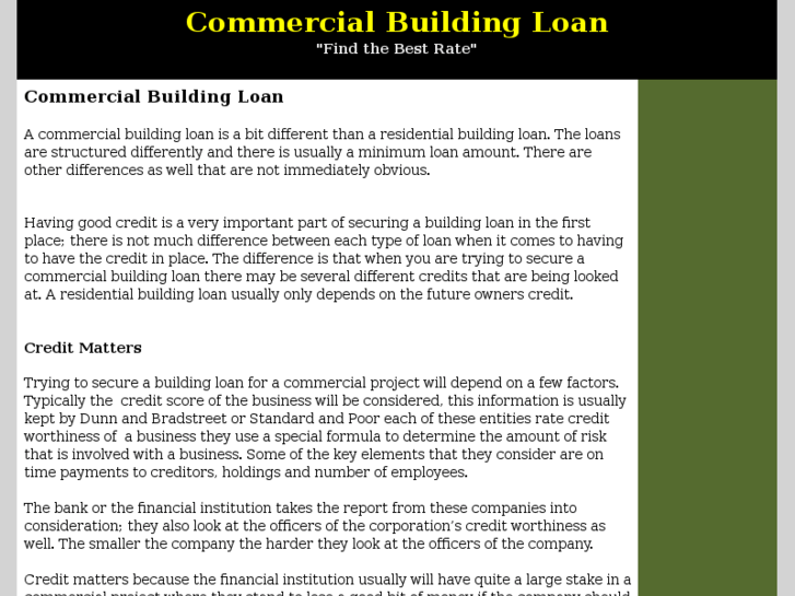 www.commercialbuildingloan.org
