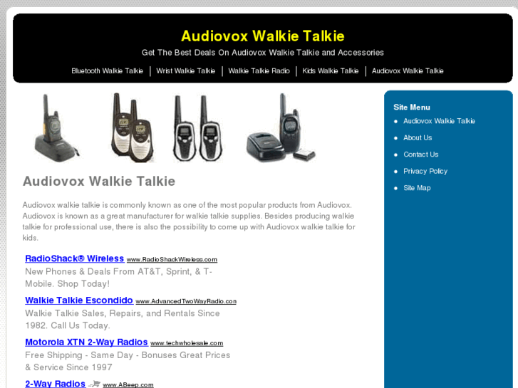 www.audiovoxwalkietalkie.com