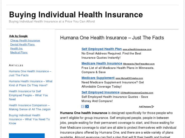 www.buying-individual-healthinsurance.net