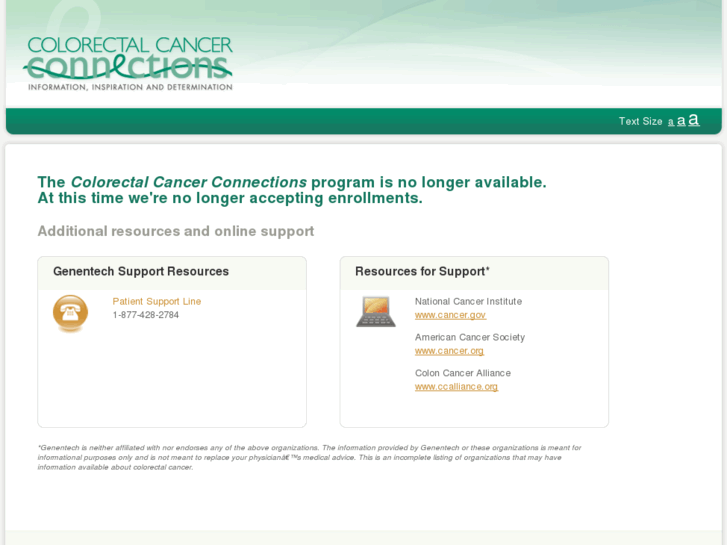 www.colorectalcancerconnections.biz