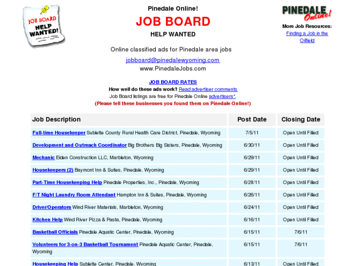 www.pinedalejobs.info