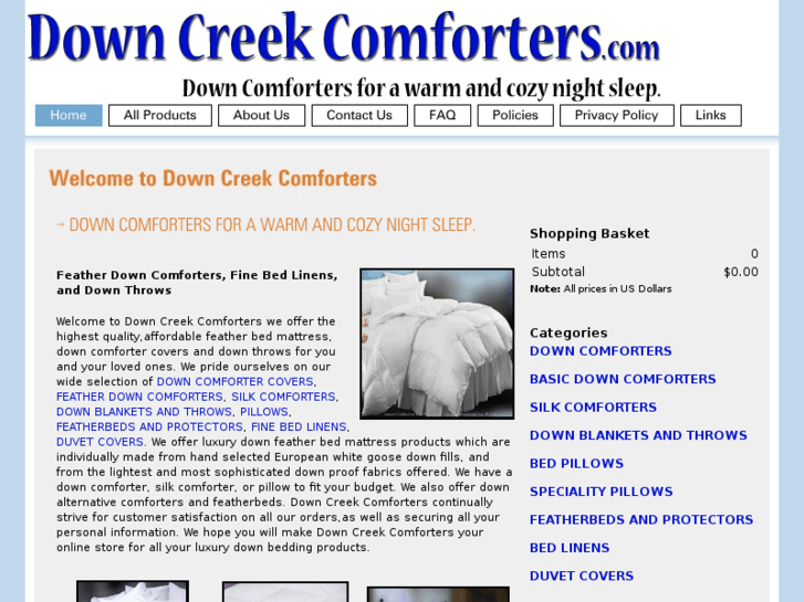 www.downcreekcomforters.com