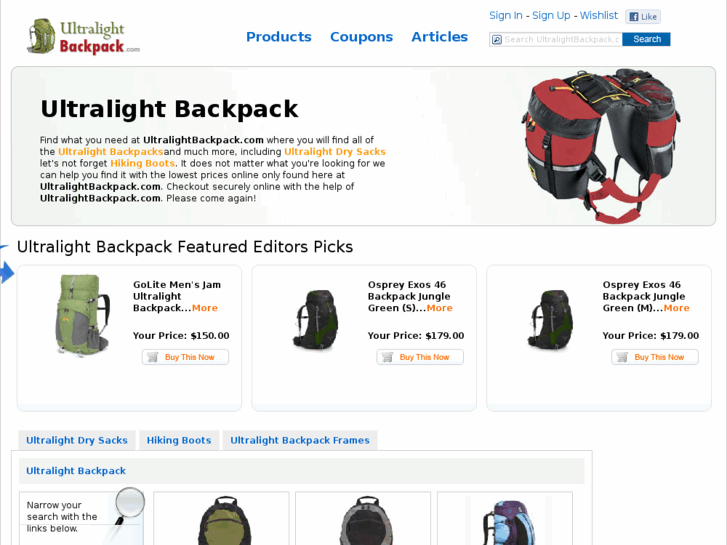 www.ultralightbackpack.com