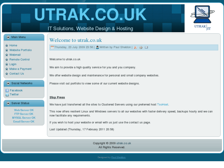 www.utrak.co.uk