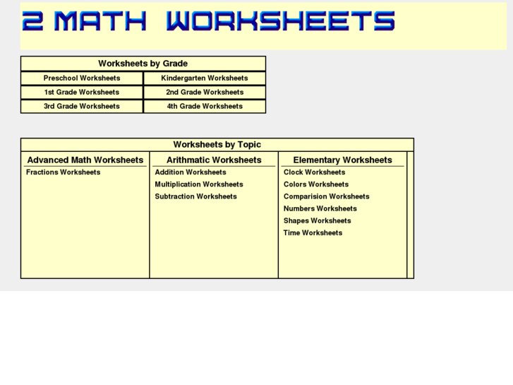 www.2mathworksheets.com