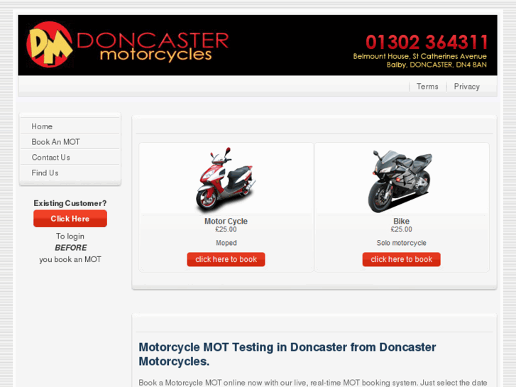 www.motorcyclemotdoncaster.co.uk