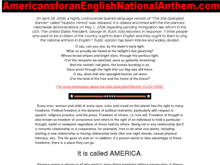 www.americansforanenglishnationalanthem.com