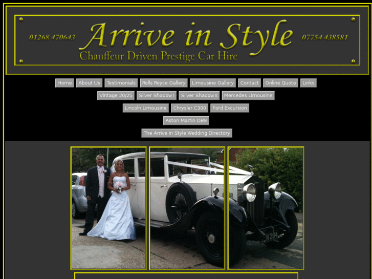 www.arriveinstyleweddingcars.com