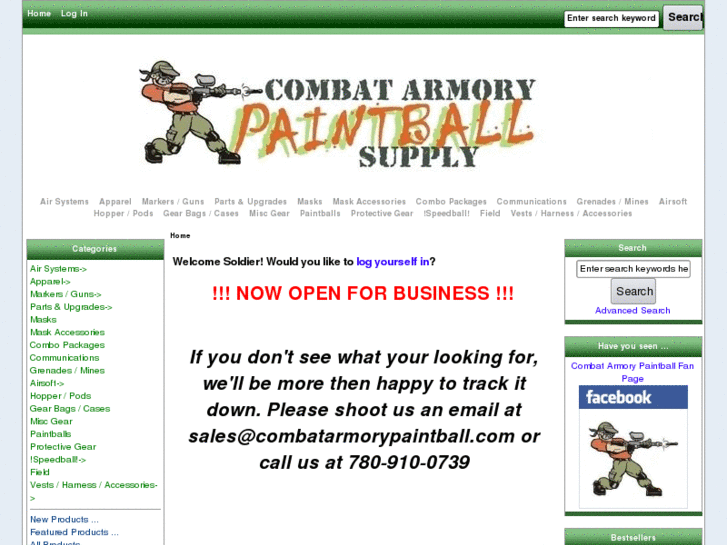 www.combatarmorypaintballsupply.com