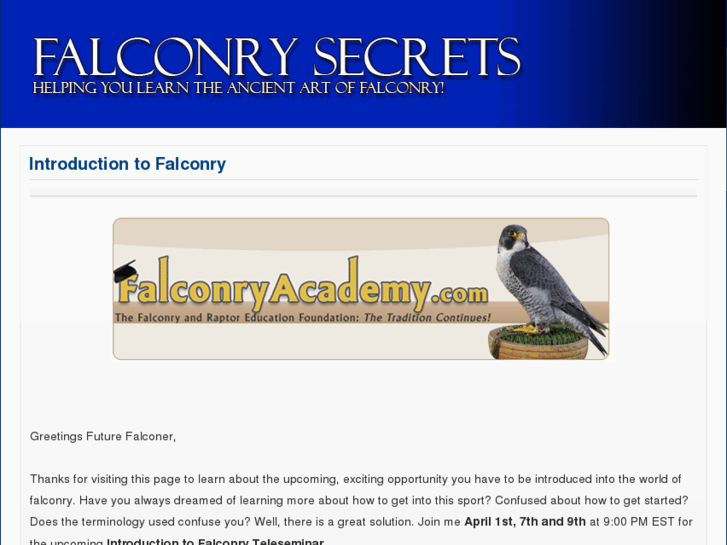 www.falconrysecrets.com