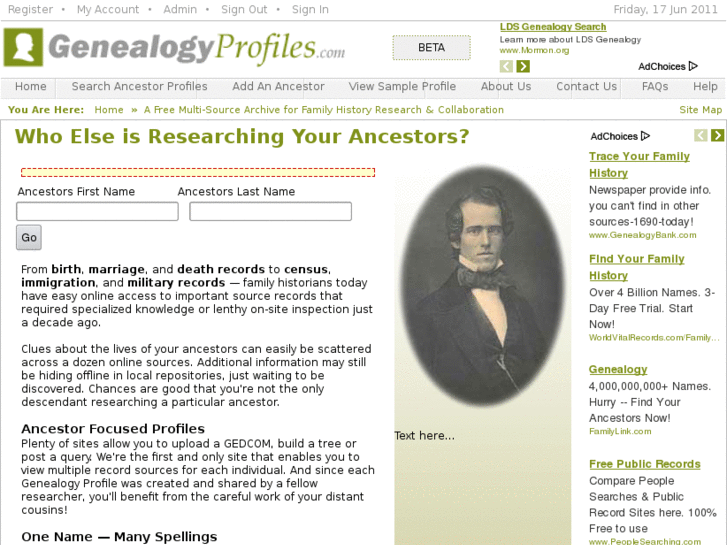 www.genealogyprofiles.com