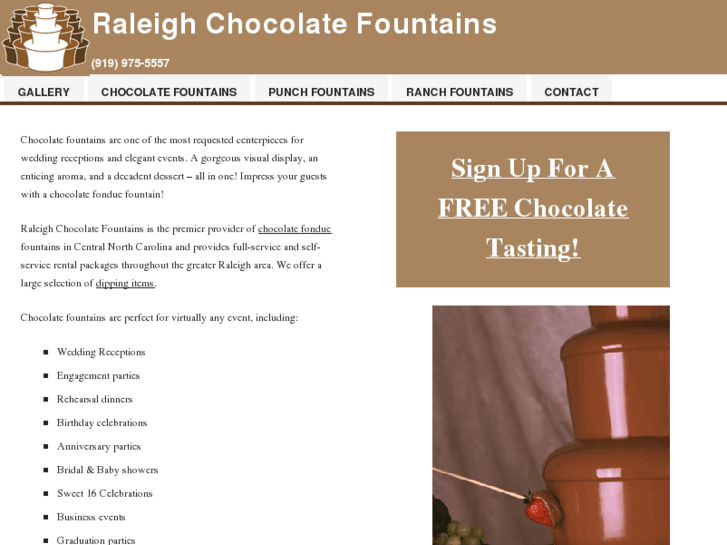 www.raleighchocolatefountains.com