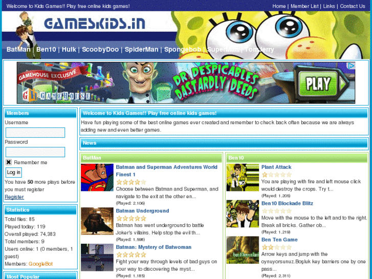 www.gameskids.in