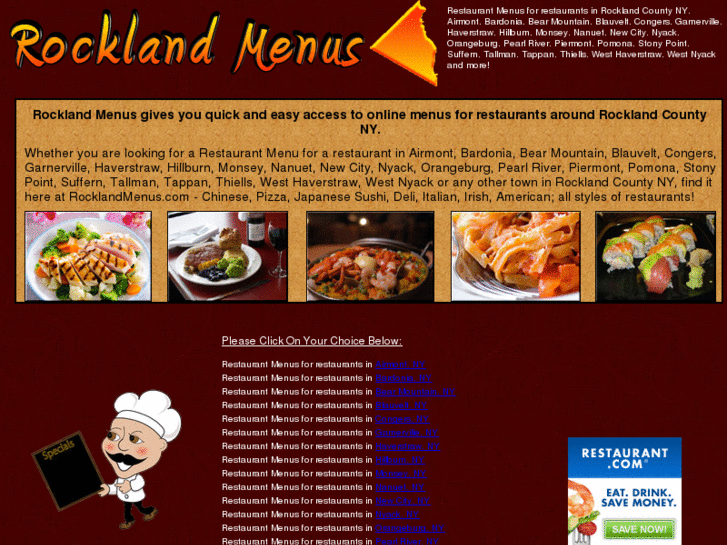 www.rocklandmenus.com