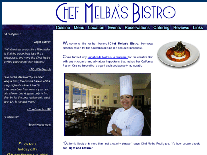 www.chefmelbasbistro.com