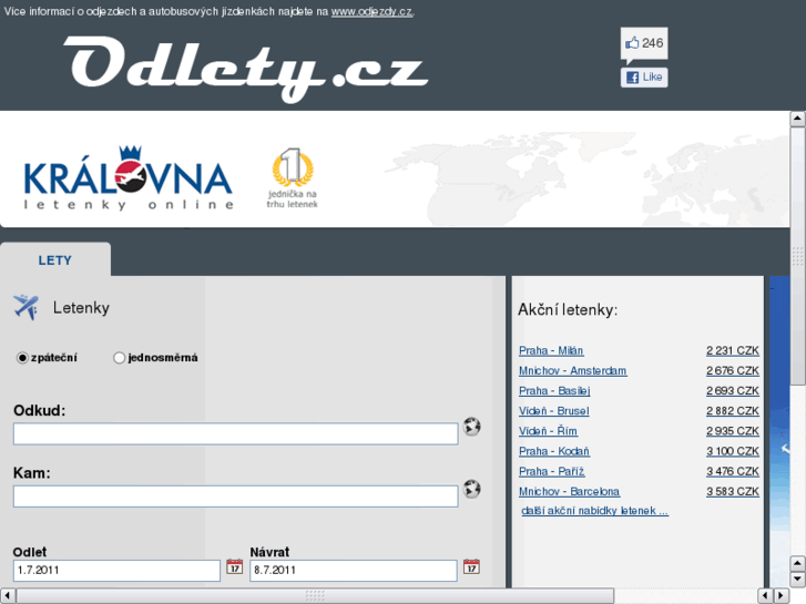 www.odlety.cz