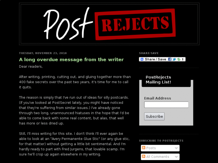 www.postrejects.com