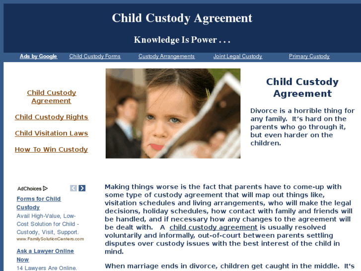 www.childcustodyagreement.net