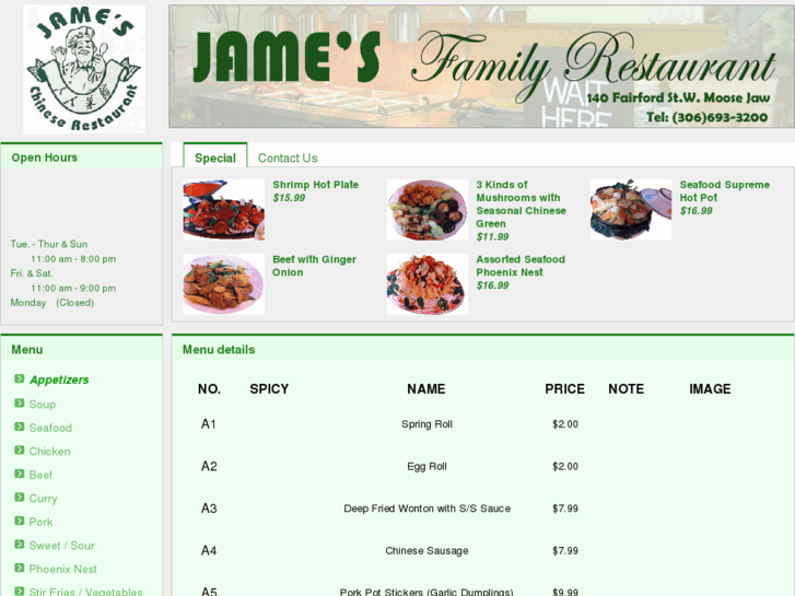 www.jameschinesefood.com