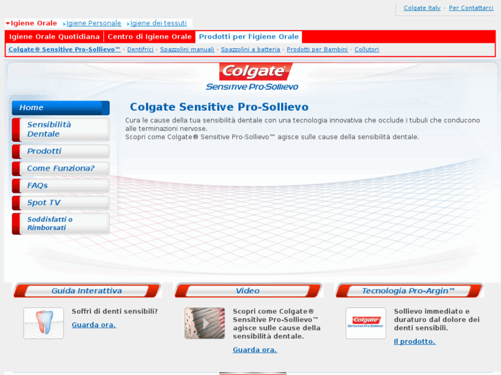 www.colgatesensitiveprorelief.it