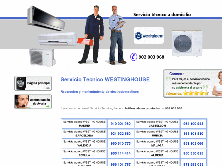 www.servicio-tecnicowestinghouse.es