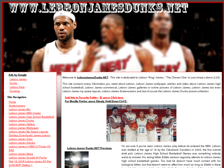 www.lebronjamesdunks.net