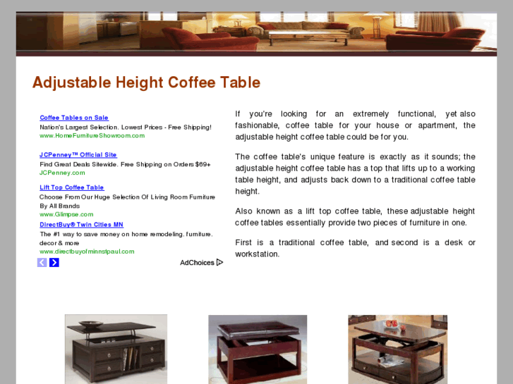 www.adjustableheightcoffeetable.com