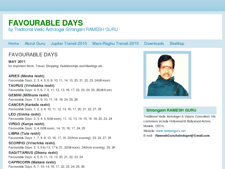 www.favourabledays.com