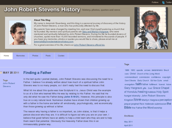 www.johnrobertstevenshistory.com