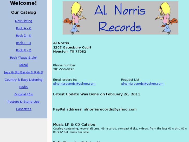 www.alnorrisrecords.com