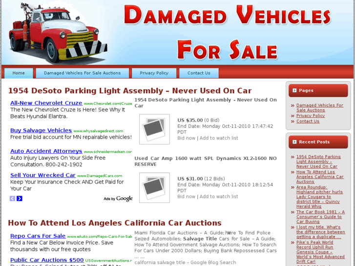 www.damagedvehiclesforsale.net