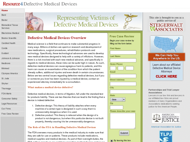 www.resource4defectivemedicaldevices.com