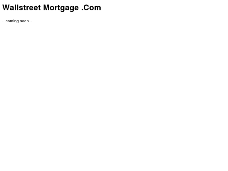 www.wallstreetmortgage.com