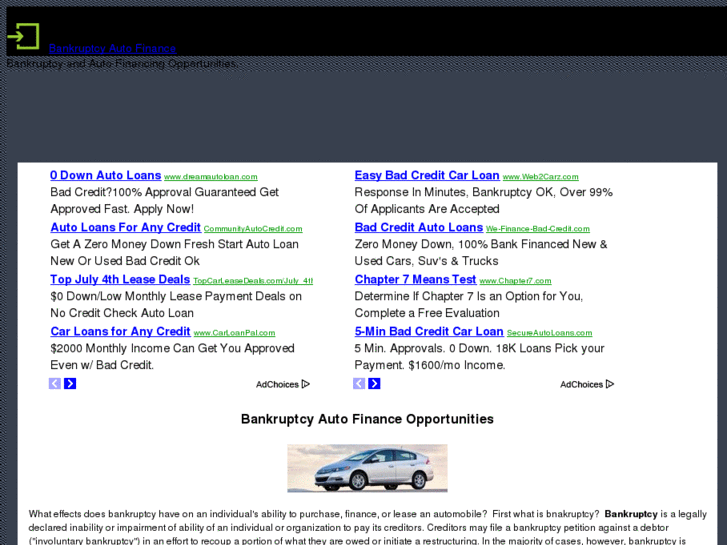 www.bankruptcyautofinance.com