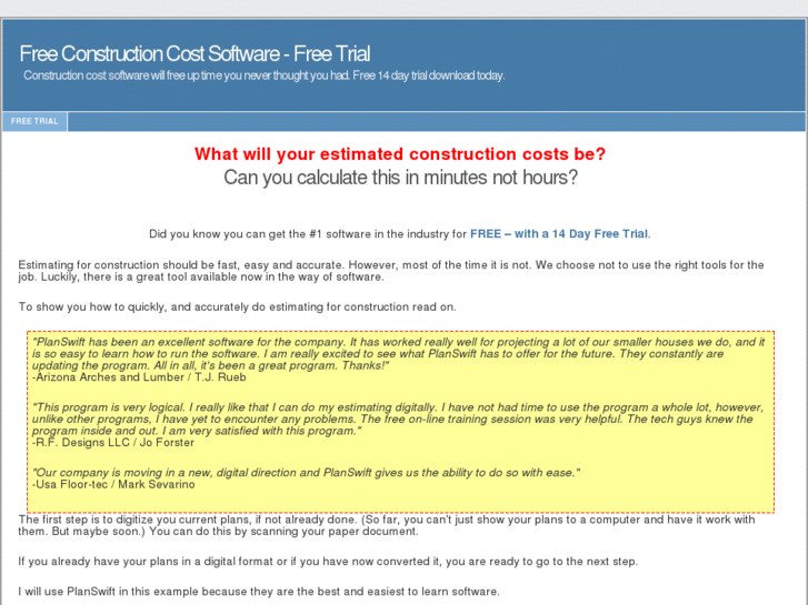 www.freeconstructioncostsoftware.com