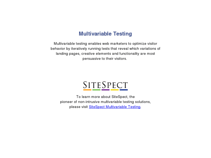 www.multivariable-testing.com