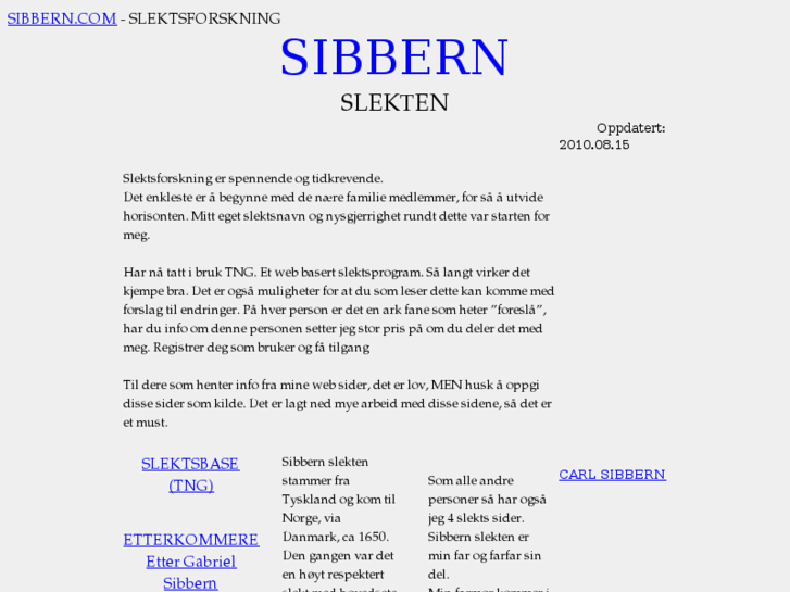 www.sibbern-slekt.com