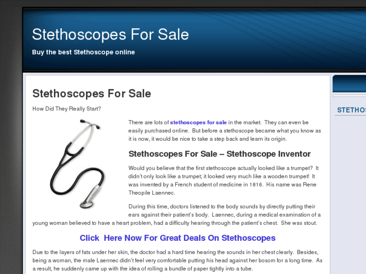 www.stethoscopesforsale.org