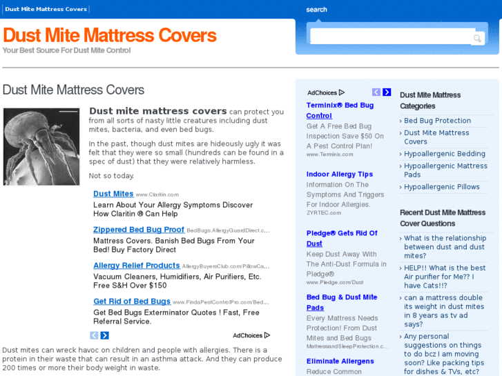 www.dustmitemattresscovers.com