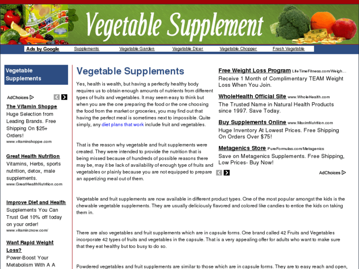 www.vegetablesupplement.net