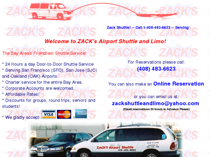 www.zacksairportshuttle.com