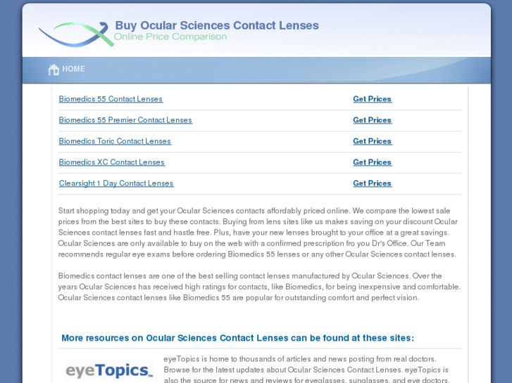 www.buyocularsciencescontactlenses.com