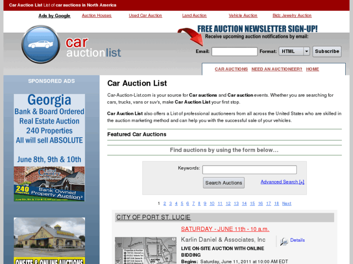 www.car-auction-list.com