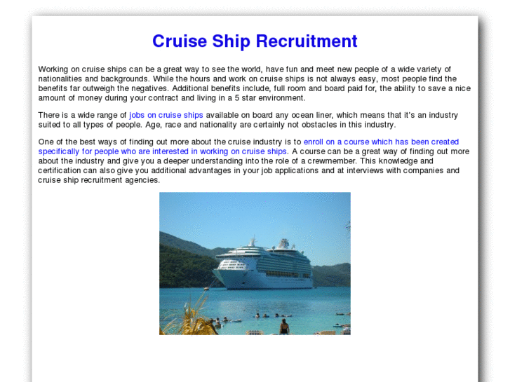 www.cruiseshiprecruitment.com