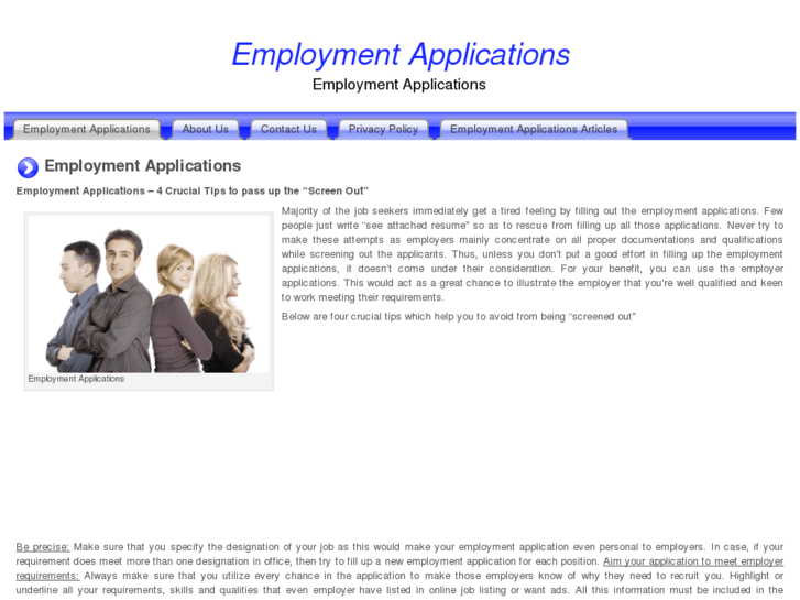 www.employmentapplications.org