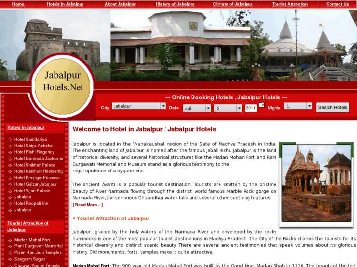 www.jabalpurhotels.net