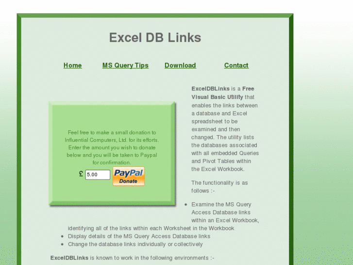 www.excel-db-links.com