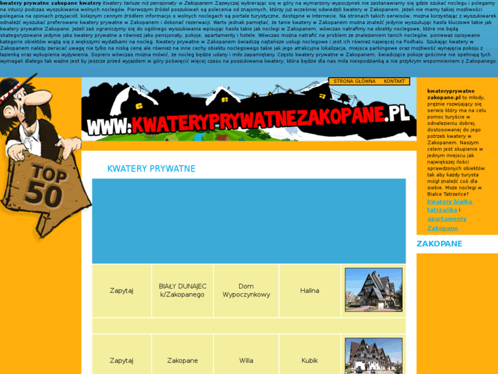 www.kwateryprywatnezakopane.pl